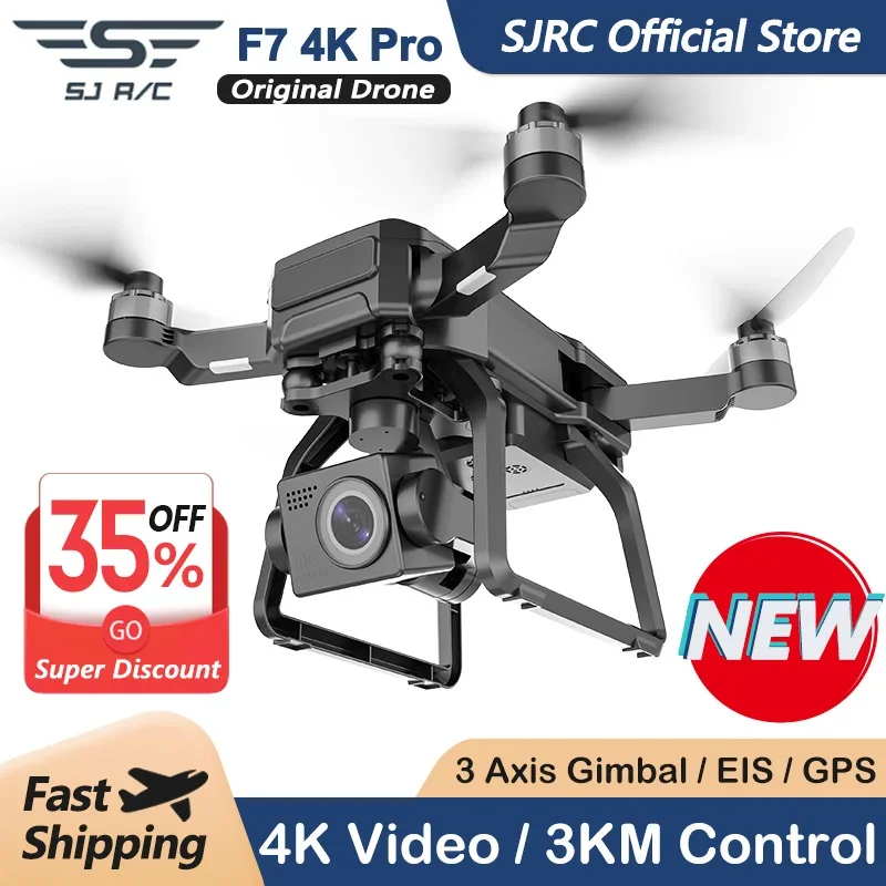 SJRC F7 4K PRO كاميرا بدون طيا - مراجعة Drone Gimbal وسعره